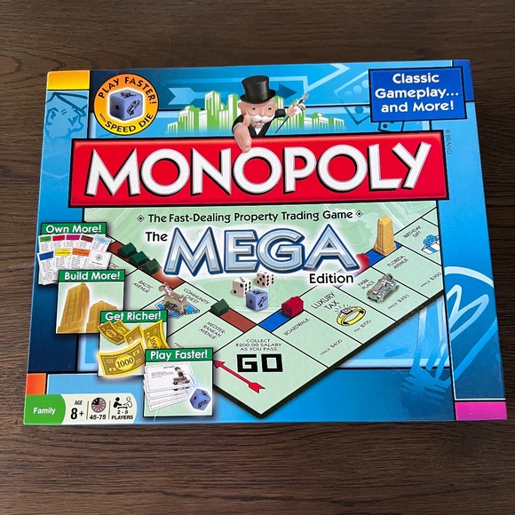 NEW Monopoly MEGA Edition Board Game - Family Fun Game Night Kids & Adults - Picture 8 of 8